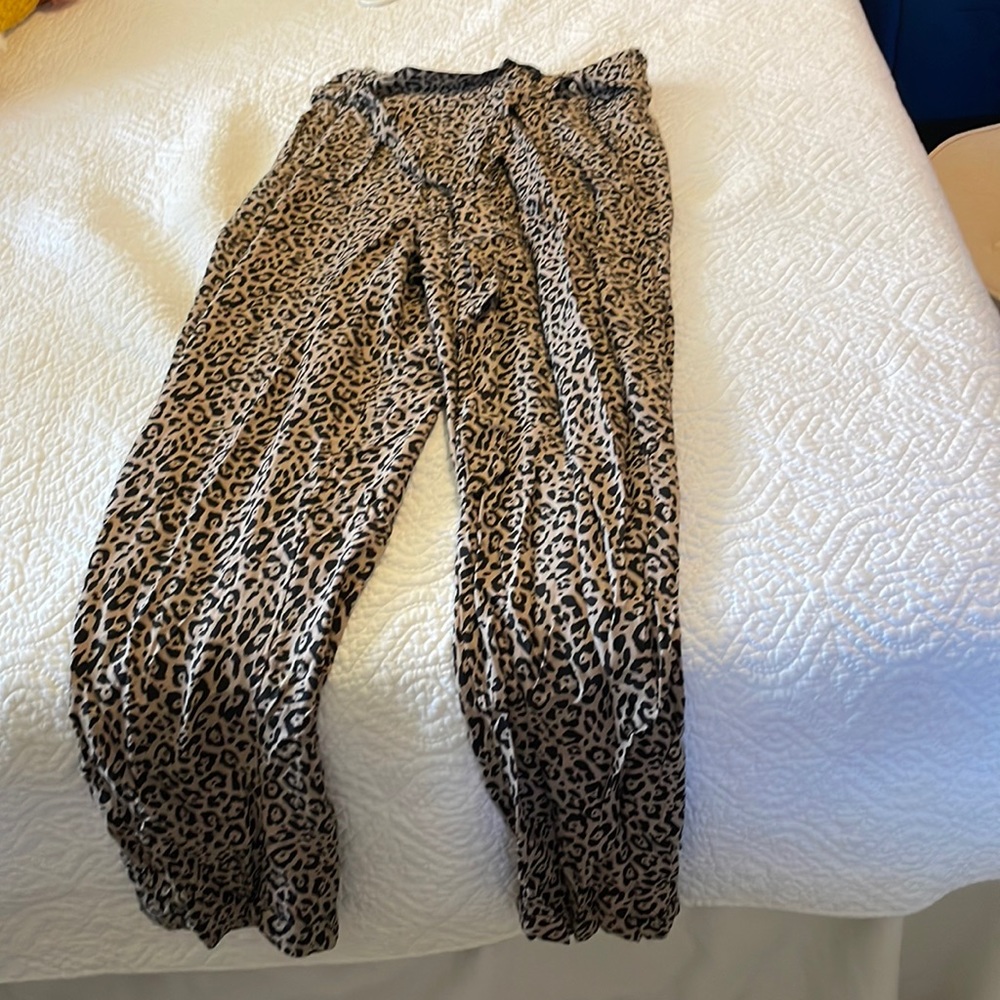 American Eagle leopard print pants
